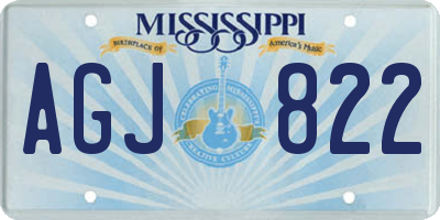 MS license plate AGJ822