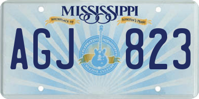 MS license plate AGJ823