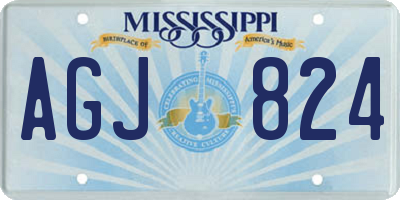 MS license plate AGJ824