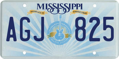 MS license plate AGJ825