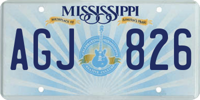 MS license plate AGJ826