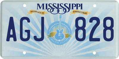 MS license plate AGJ828