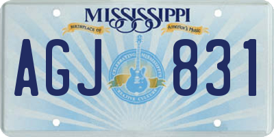 MS license plate AGJ831