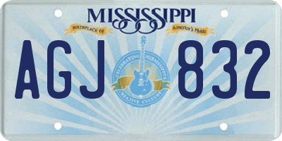 MS license plate AGJ832