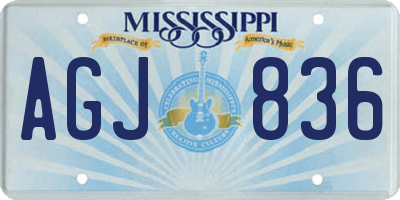MS license plate AGJ836