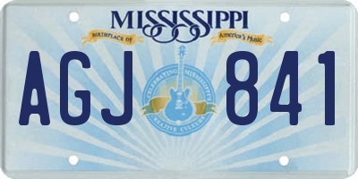 MS license plate AGJ841