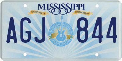 MS license plate AGJ844