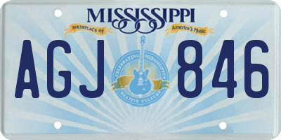 MS license plate AGJ846