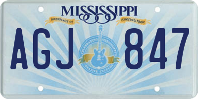 MS license plate AGJ847