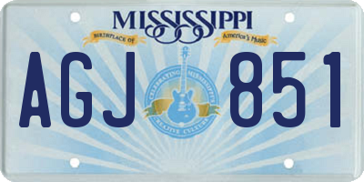 MS license plate AGJ851