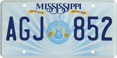 MS license plate AGJ852