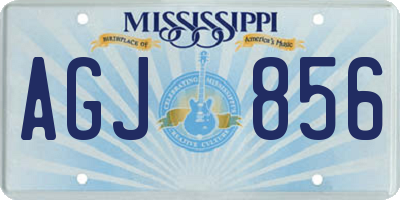 MS license plate AGJ856