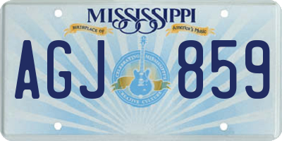 MS license plate AGJ859