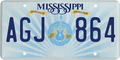 MS license plate AGJ864