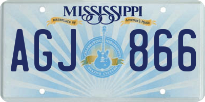 MS license plate AGJ866