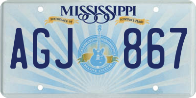MS license plate AGJ867