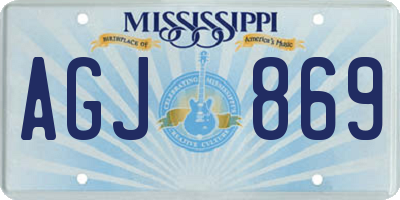 MS license plate AGJ869