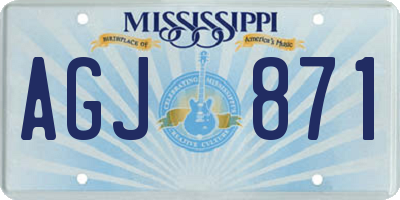 MS license plate AGJ871
