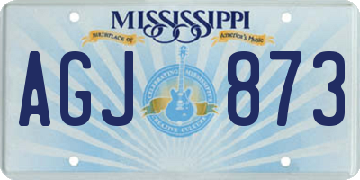MS license plate AGJ873