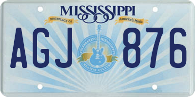 MS license plate AGJ876