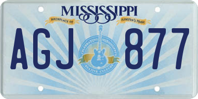 MS license plate AGJ877