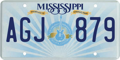 MS license plate AGJ879