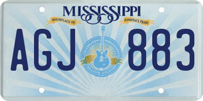 MS license plate AGJ883