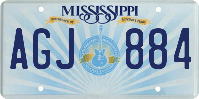 MS license plate AGJ884