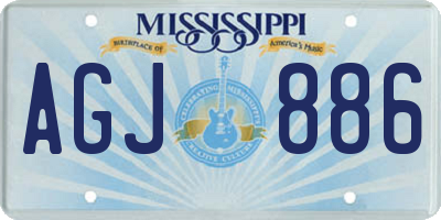 MS license plate AGJ886
