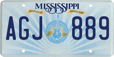MS license plate AGJ889