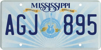 MS license plate AGJ895