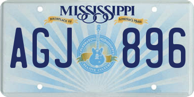 MS license plate AGJ896