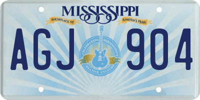 MS license plate AGJ904
