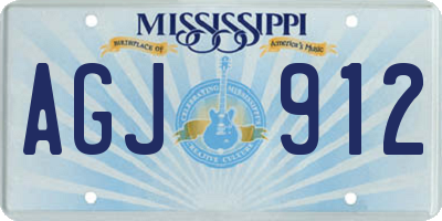 MS license plate AGJ912