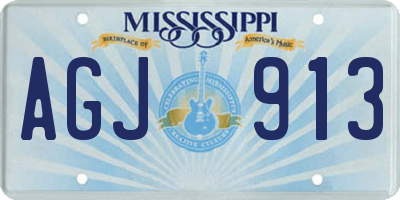 MS license plate AGJ913