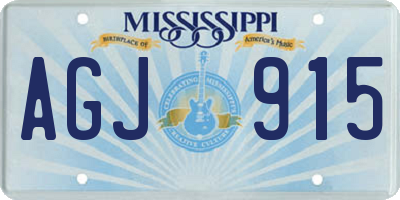 MS license plate AGJ915