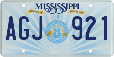 MS license plate AGJ921
