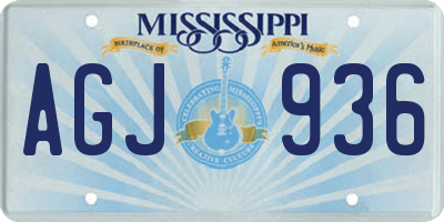 MS license plate AGJ936