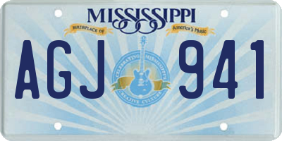 MS license plate AGJ941
