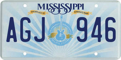 MS license plate AGJ946