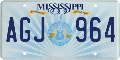 MS license plate AGJ964