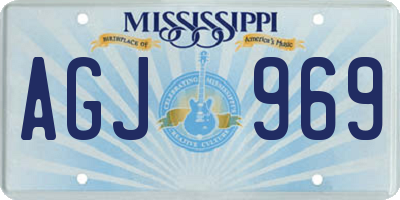 MS license plate AGJ969