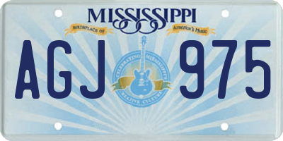 MS license plate AGJ975