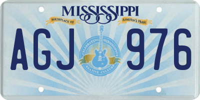 MS license plate AGJ976