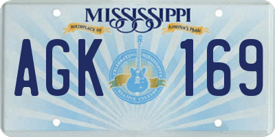 MS license plate AGK169