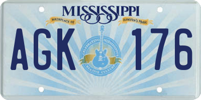 MS license plate AGK176