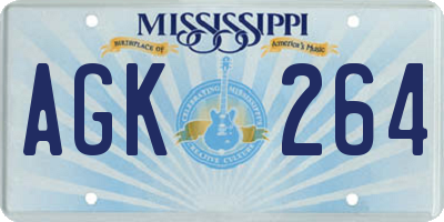 MS license plate AGK264