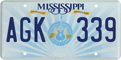 MS license plate AGK339