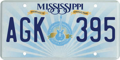 MS license plate AGK395