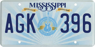 MS license plate AGK396